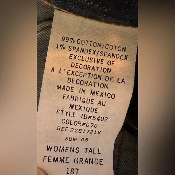 Eddie Bauer Women’s Tall Femme Grande Pants Blue Jeans Size 18T - Picture 9 of 13